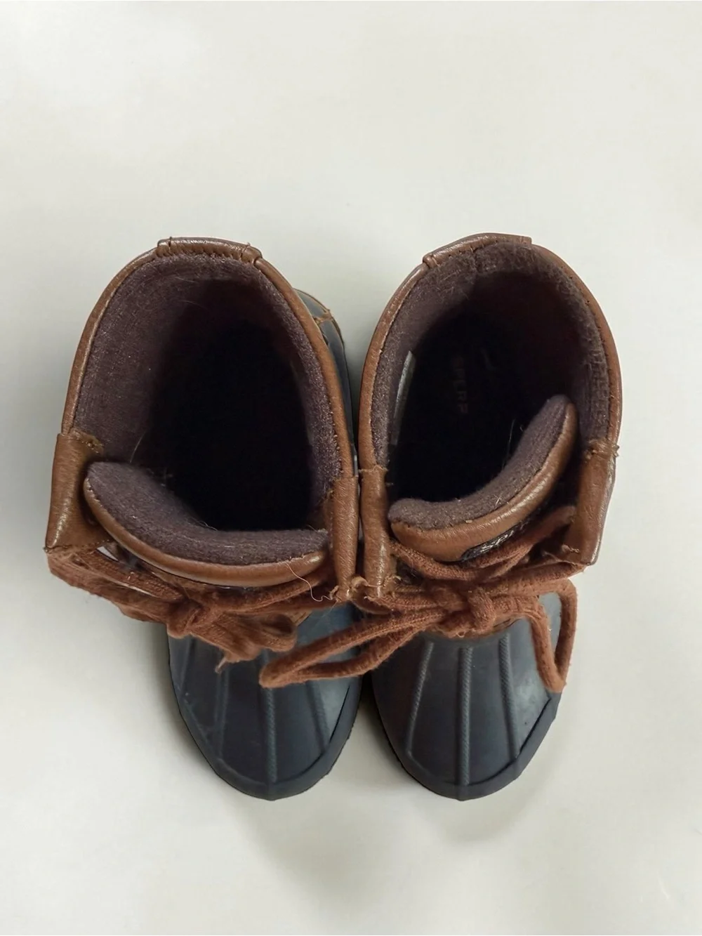 SPERRY VGUC Classic Navy Waterproof Genuine Leather Duck Boots